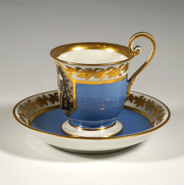 IMPERIAL ANTIQUE VIENNA CUP WITH SAUCER OLD VIENNA CUP WITH SAUCER DATED 1818