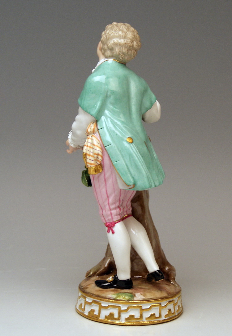 MEISSEN BOY WITH BIRD NEST KNABE MIT VOGELNEST BY ACIER MADE 19TH CENTURY