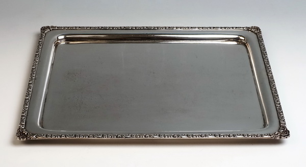 Viennese silver Art Nouveau square plate Alfred Pollak around 1900