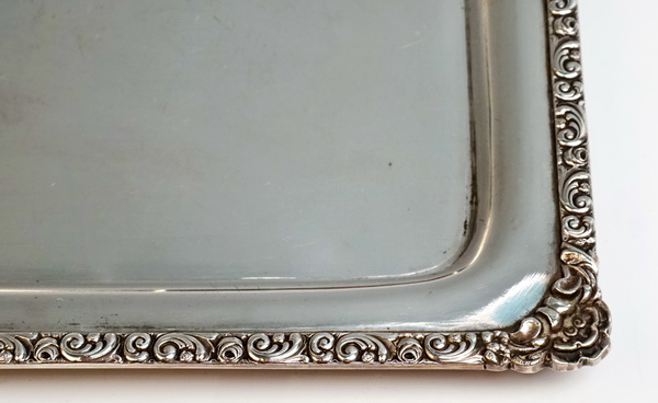 Viennese silver Art Nouveau square plate Alfred Pollak around 1900