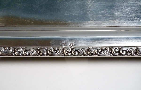 Viennese silver Art Nouveau square plate Alfred Pollak around 1900