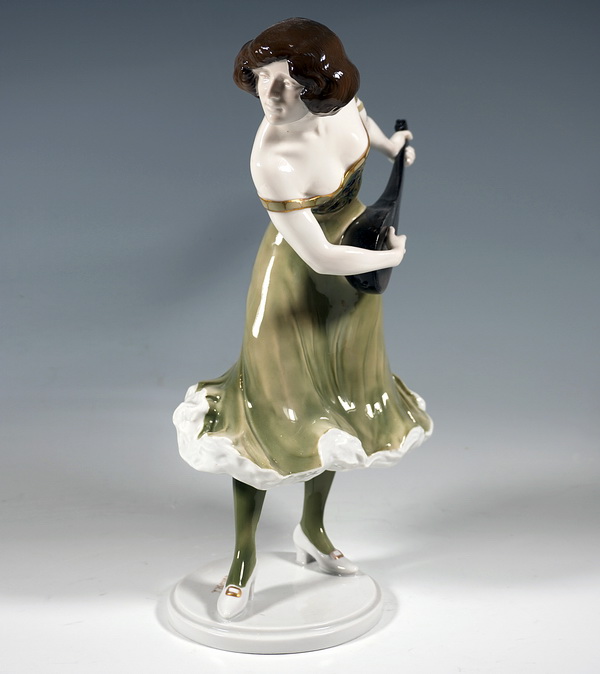 Rosenthal figurine Cabaret lute player Rudolf Marcuse circa 1920