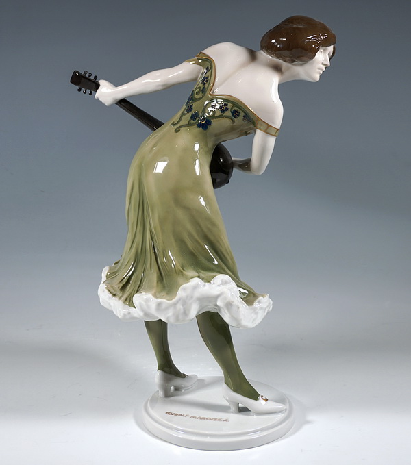 Rosenthal figurine Cabaret lute player Rudolf Marcuse circa 1920