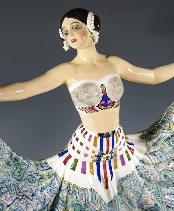 GOLDSCHEIDER Vienna dancer Ruth dancer in oriental costume by Rosé circa 1922