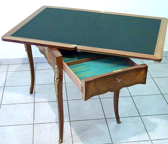 BACKGAMMON GAMING TABLE SPIELTISCH FRANCE FRANKREICH MADE CIRCA 1880